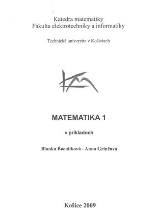 Picture of Matematika 1 v príkladoch